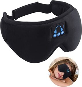 Auriculares de Dormir 5.0 Bluetooth- Sleep Eye Mask, 3D Sleepphones inalámbricos Sleeping Travel Music Eye Cover con altavoz estéreo ultra delgado HD （Blinder）